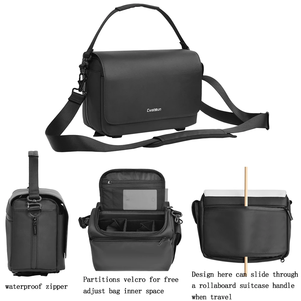 Drone Bags CADeN DSLR Camera Sling Bag Water-resistant Shockproof Camera Handbag for Nikkon Sony Lens Tripod Roomy Outdoor Photography Case camera bag crossbody