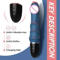 Leistungsstarker großer Dildo-Vibrator für Frauen, G-Punkt-Klitorisstimulator, 10 Modi, Vaginalmassagegerät, weiblicher Masturbator, Sexspielzeug für Erwachsene 5