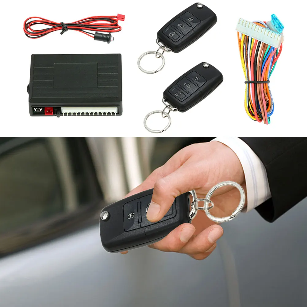 원격 중앙 잠금 장치 DIY 범용 자동 원격 중앙 잠금 키트 12V 키리스 잠금..