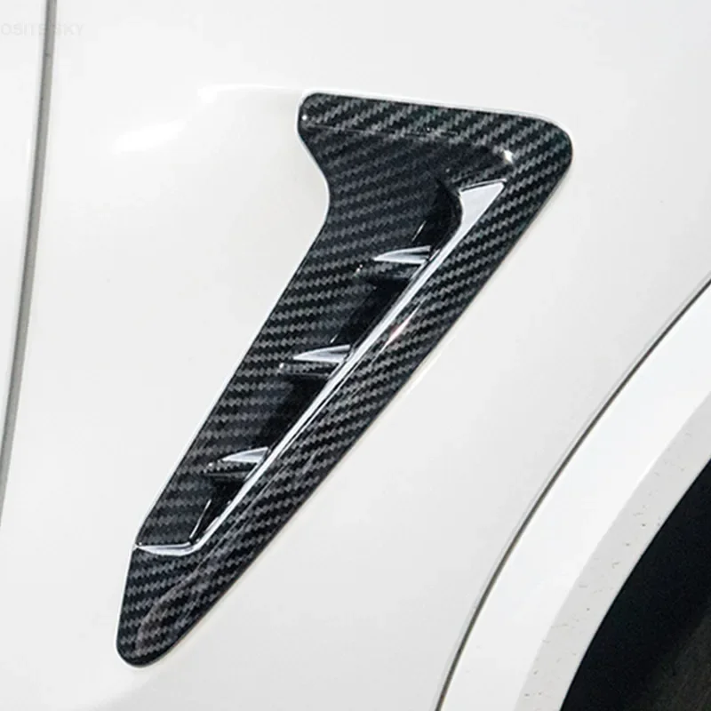 

Auto Carbon Fibre Fender Side Air Vent Trim Sticker For X3 G01 New Style Chrome Sier ABS Car Styling Accessories