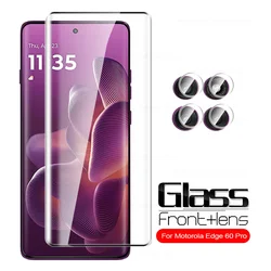 6 - in - 1 Premium Tempered Glass Screen Protectors with 10D Curved Design - Edge 60 (2in1 front 1 lens)