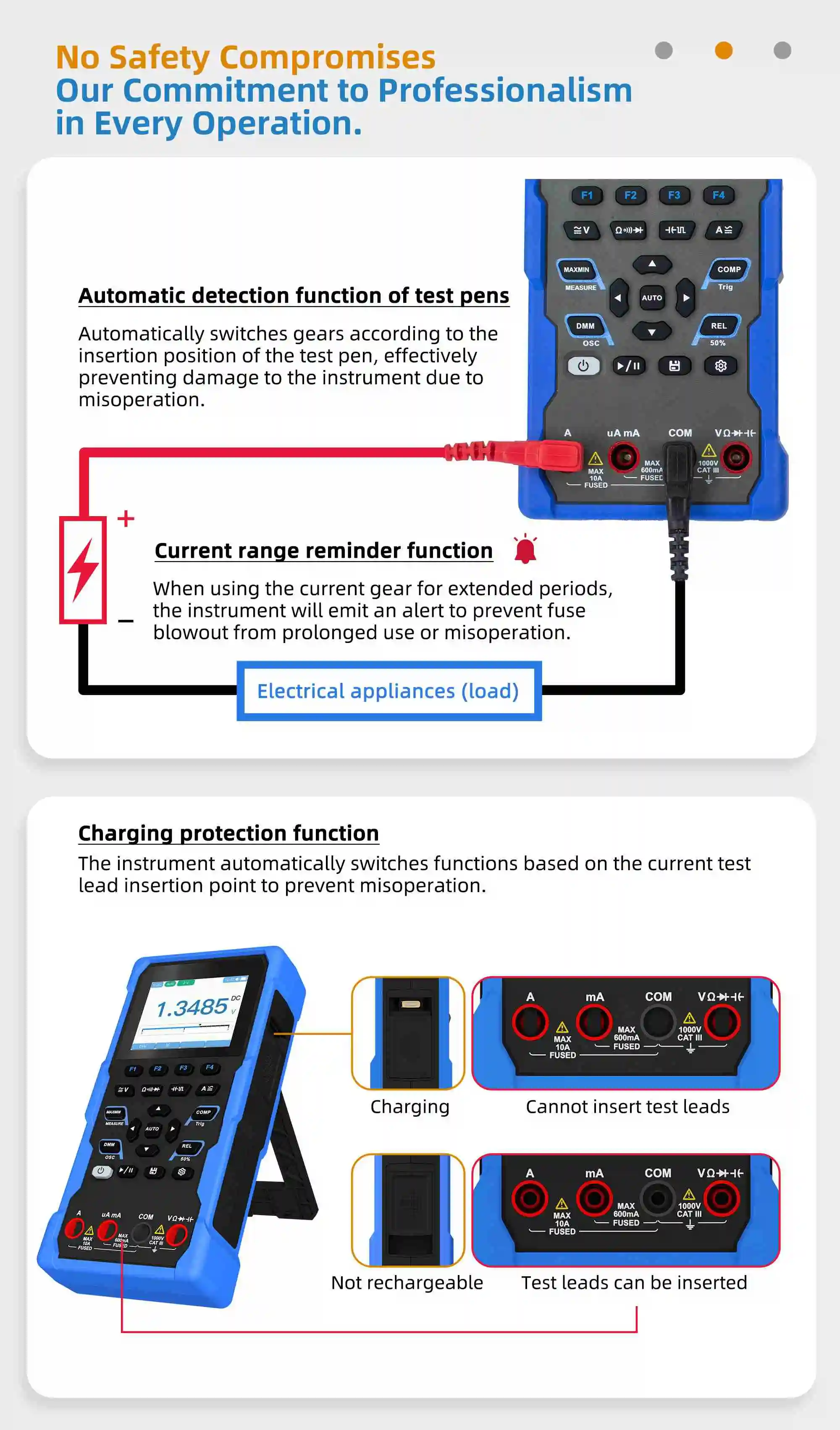 HDS120 Handheld Digital Oscilloscope Multimeter 2-in-1 20000 Count True Root Mea
