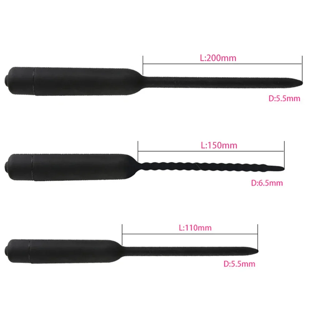 10 Frequency Urethral Vibrator Catheter Penis Plug Sex Toy for Men Urethral Plug Insertion Sound Dilator
