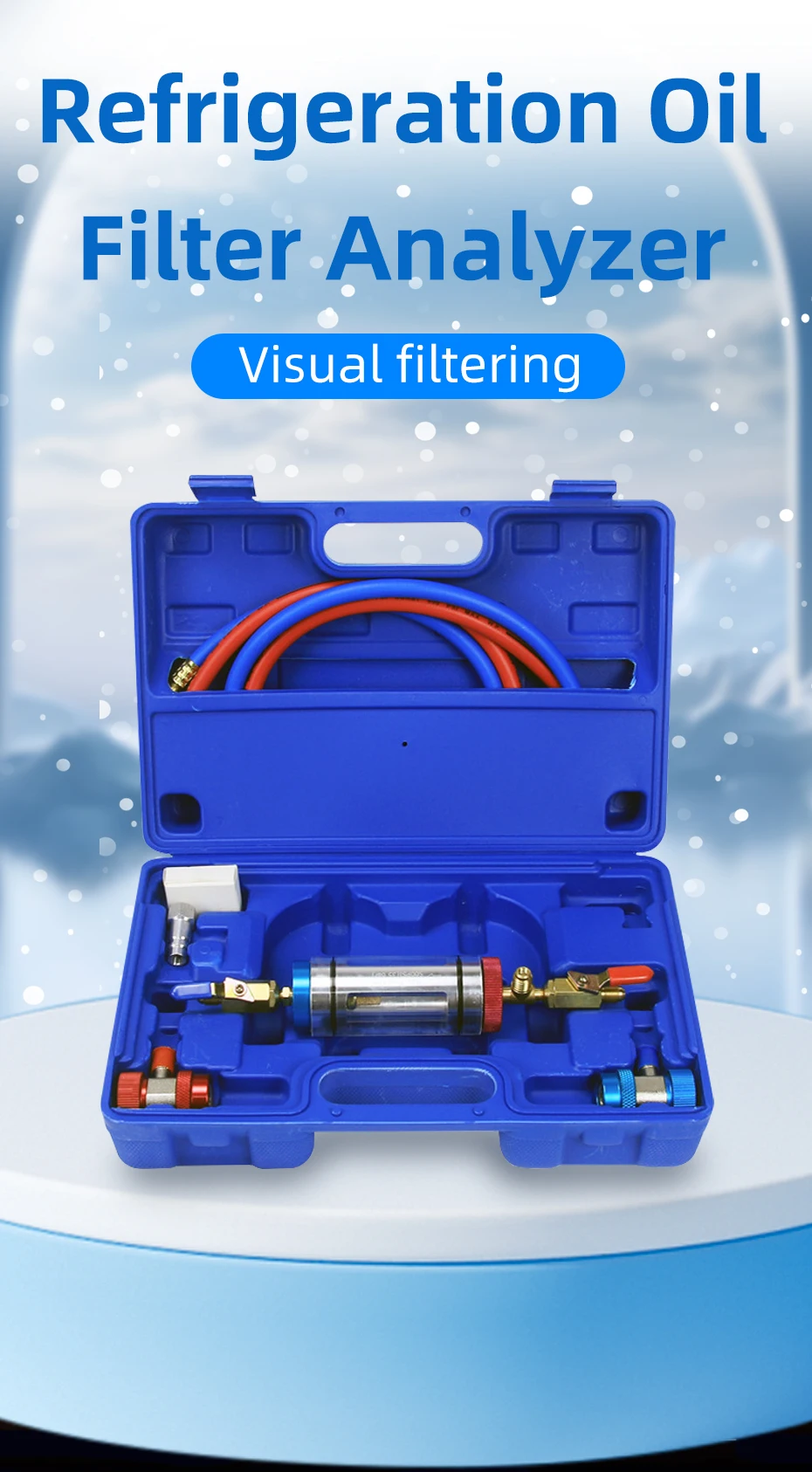 Automotive Air Conditioning Refrigerant Oil Analyzer Compressor Oil Filter for Air Conditioning System Oil Filter Test Tool