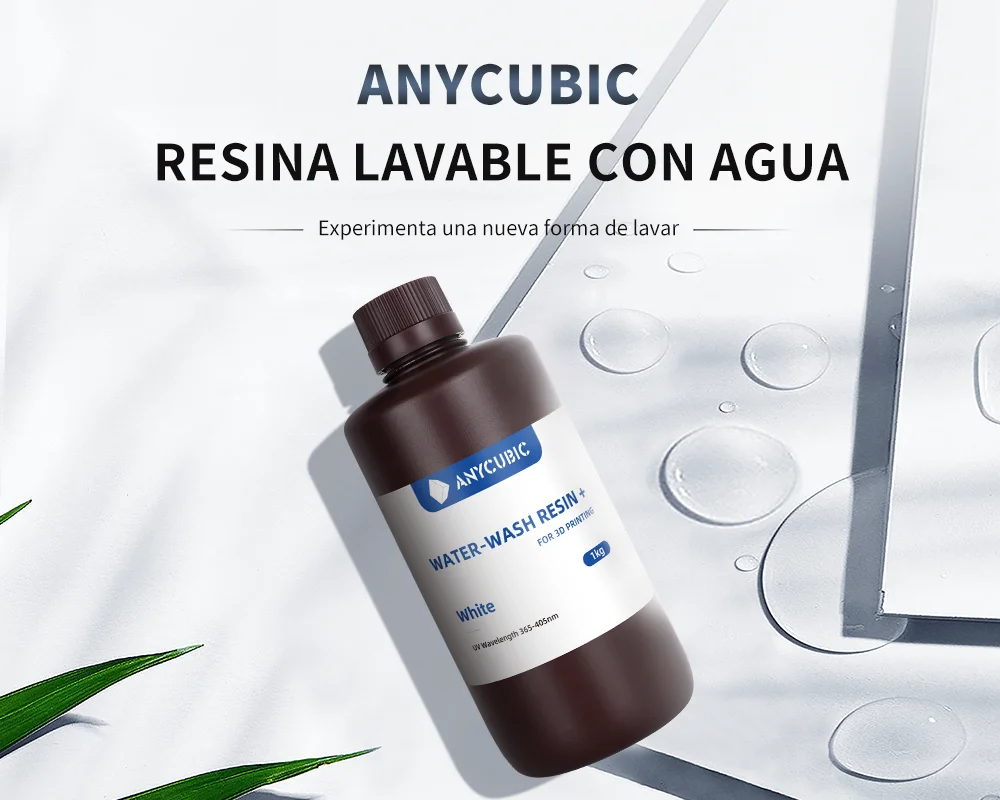 Resina Lavable Al Agua Anycubic 1kg Gris ANYCUBIC