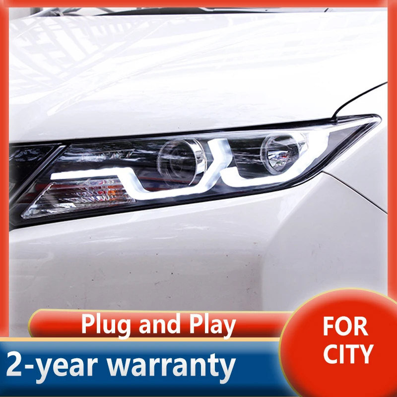 

Head Lamp for City Headlights 2015-2019 New Led Headlight Brand Eagle Eye LED DRL Hid Bi Xenon Auto Accessories