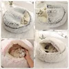 Cat Dog  Bed Pet Mattress Sleeping Warm Soft Plush Pet Bed with Cover Round  Nest Cave for Small Dogs kitten 3