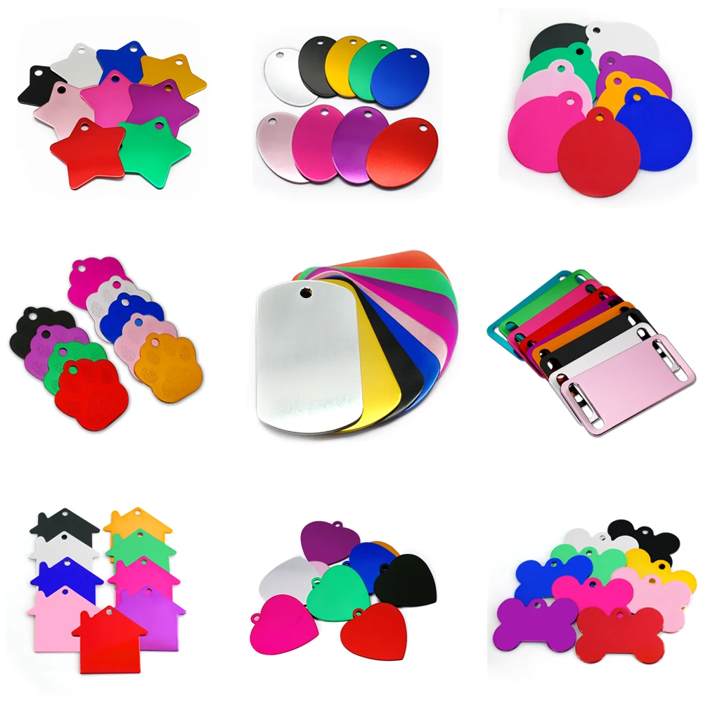 

Wholesale 20pcs Dog Tag Name Plate Pet ID Tag Personalized Dog ID Tags Collar Accessories Customized Pet Pendant Products