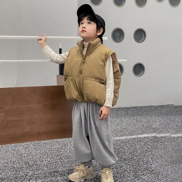 스타일리시한 남아 및 여아용 코튼 조끼: 가을과 겨울을 위한 패션 필수품