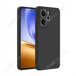 Shockproof Anti-Fall Soft TPU Back Cover Case for Realme 14 5G Global (Black)