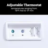 5.0 Cu. Ft. Chest Freezer Adjustable Thermostat Quick Freezing System Removable Basket LED Lights Low Noise Front Defrost Drain 3