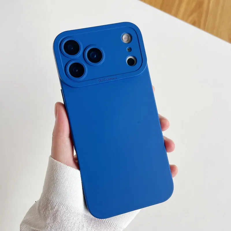 Cherry Purple Liquid Silicone Phone Case - Soft Full-Coverage Protective Back Cover with Enhanced Camera Protection