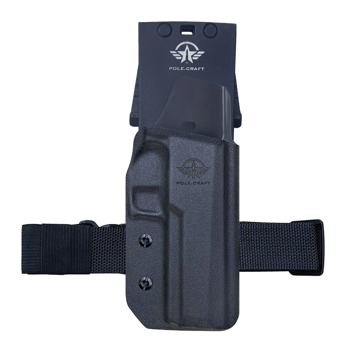 P320 Holster OWB Kydex for Sig P320 Carry / Full Case, Outside Waistband Carry 1.5-2 Inch Belt Clip with Leggings -OWB