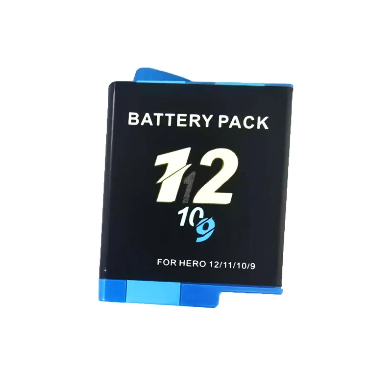 Batterie GoPro Hero 12 11 10 9 2000mAh avec étui de charge