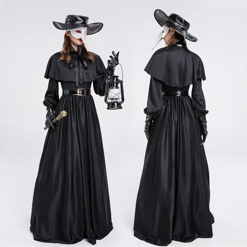 

Halloween Cosplay Doctor Plague Costume Crow Beak Mask Costume