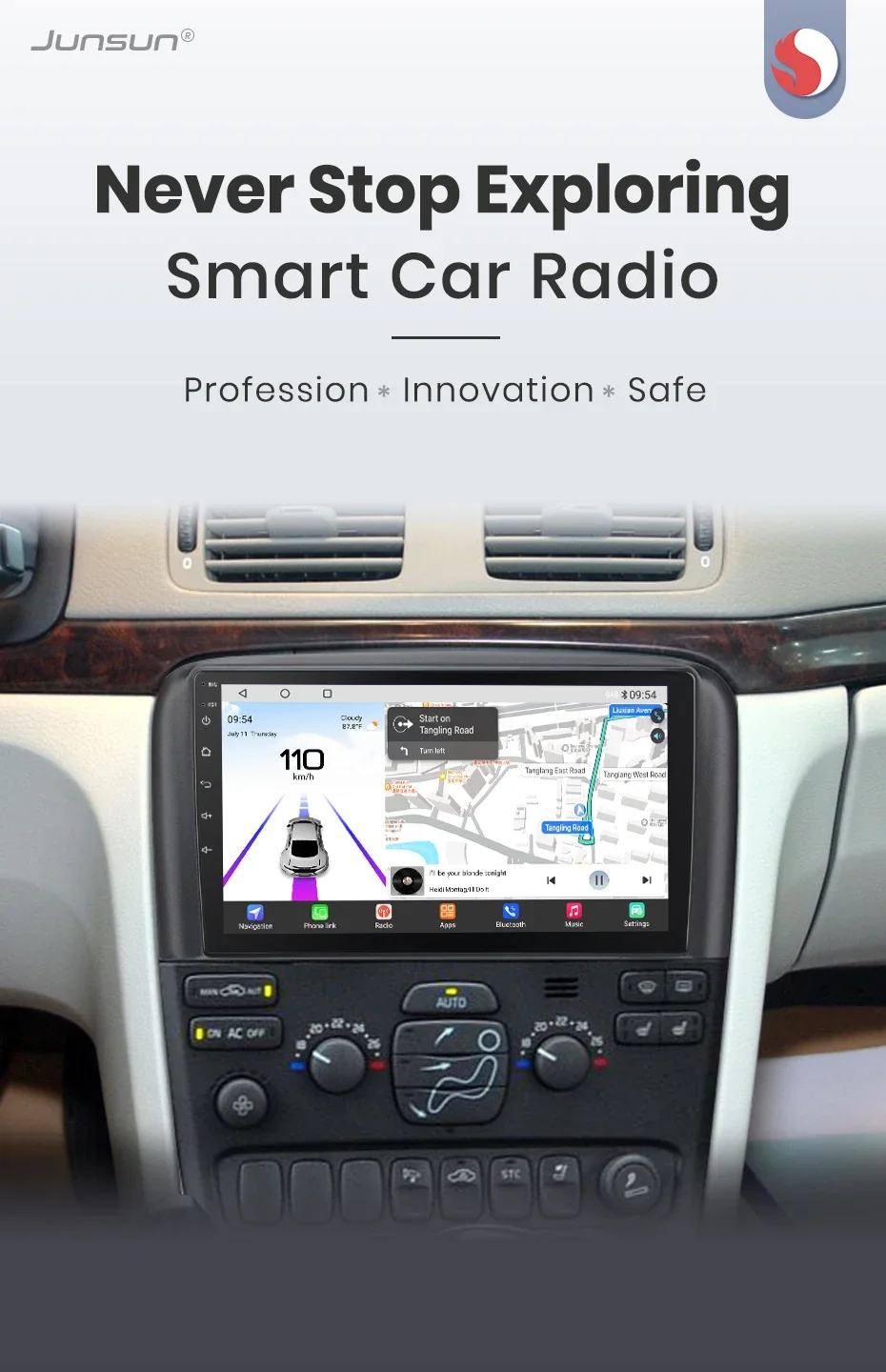 Qualcomm Chip 8 Core für Volvo S80 1998–2006 Wireless CarPlay für Apple Android Auto Autoradio GPS IPS RDS FM WiFi BT 4G – Detail 2