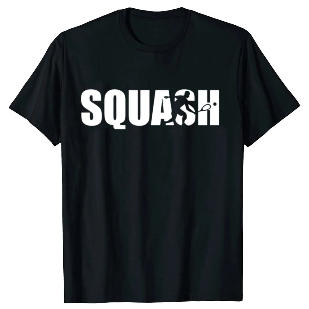 Lustige Squash-Spieler-Grafik-T-Shirts für Herren und Damen, modisches, lässiges T-Shirt aus 100 % Baumwolle, lockeres, übergroßes Hip-Hop-T-Shirt