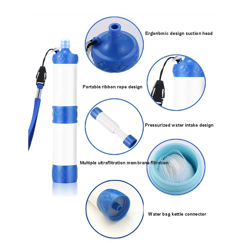 Outdoor Water Purifier Camping Hiking Emergency Life Survival Portable Purifier Water Filter