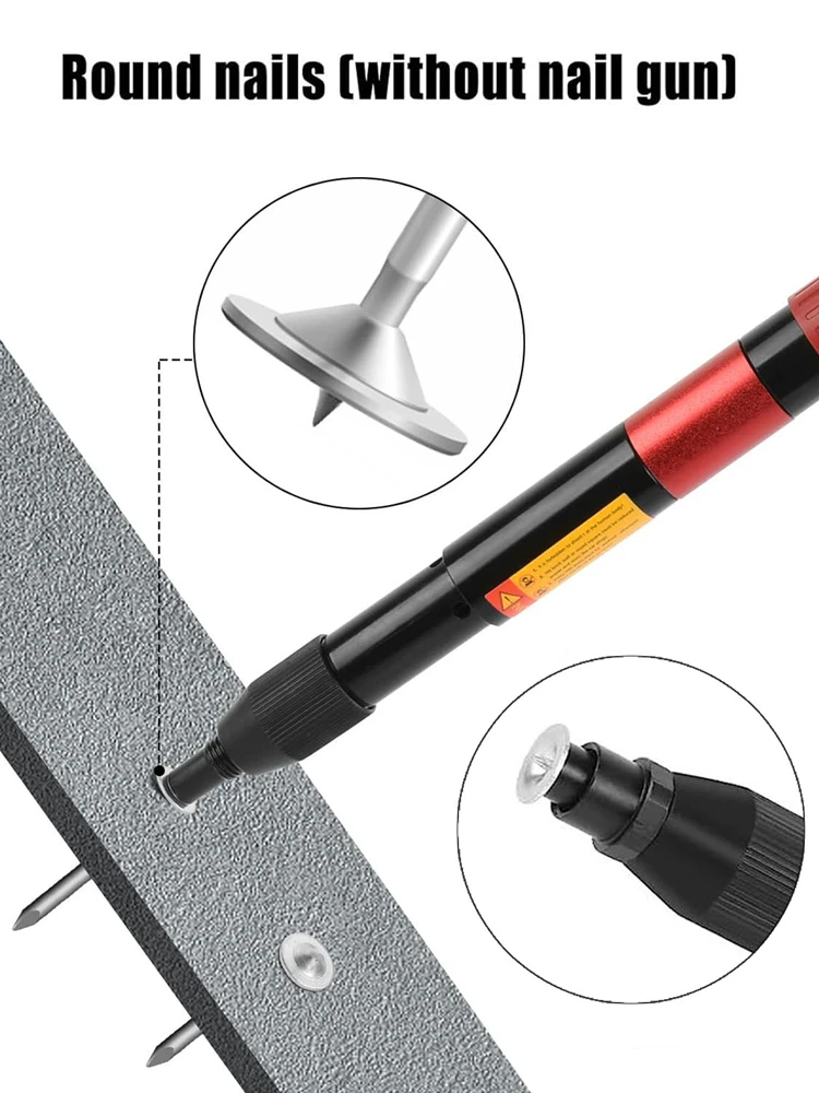 100PCS Steel Nails Round for Steel Nail Gun Pneumatic Nailing Gun Wall Fastening Tool Nailer Special Nails Powerful Penetration 5