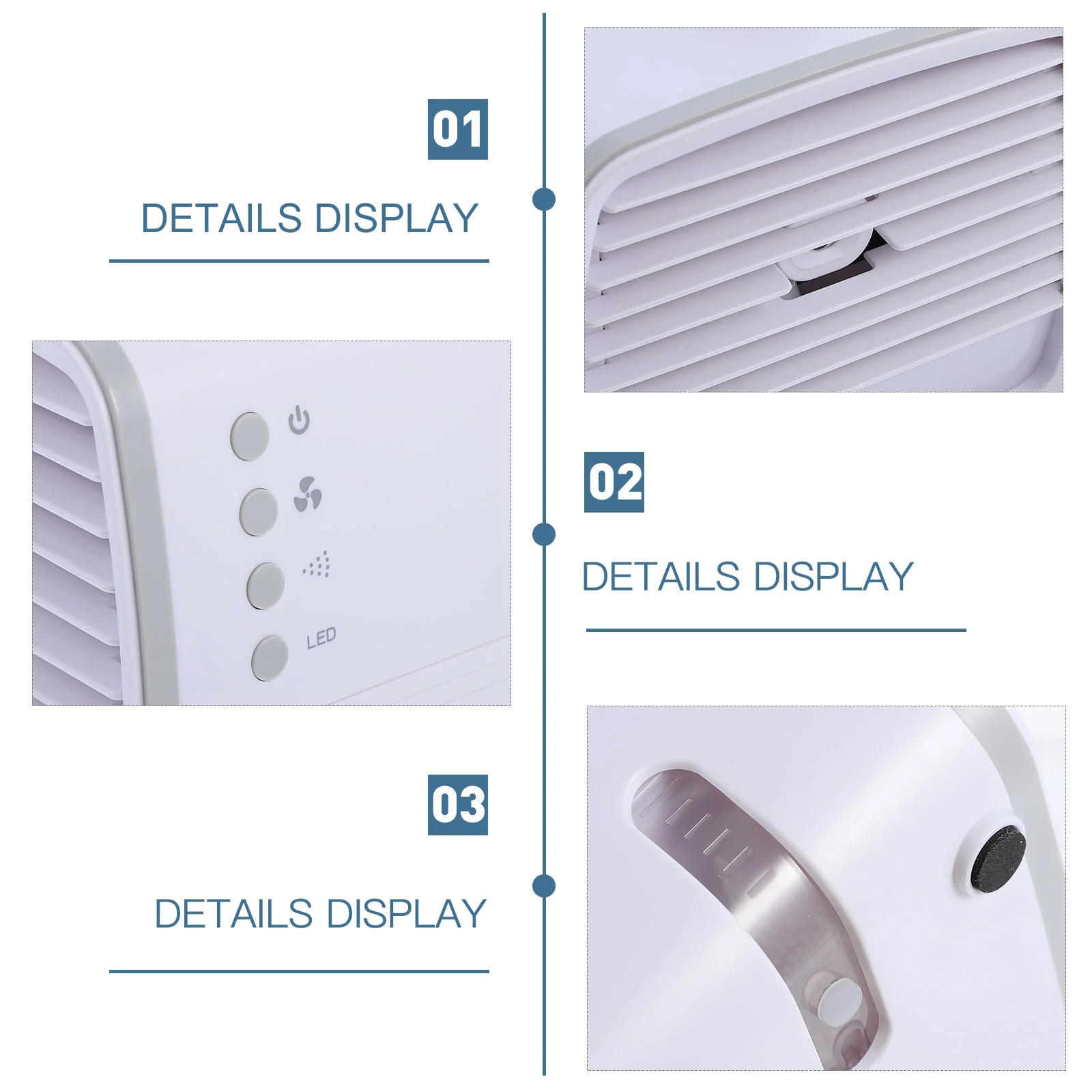 Mini Air Cooler Fan USB Cooling Conditioner White Electronic Component Humidifiers for Home