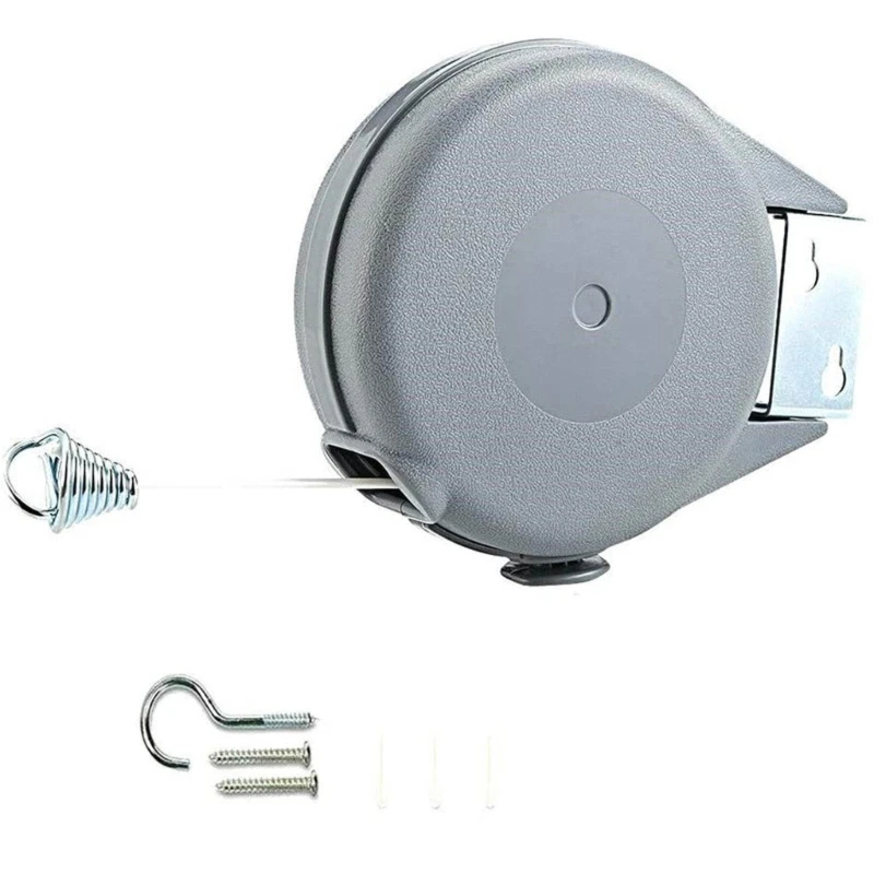 Clothes Drying Line 12/15m Adjustable Retractable Punch-free