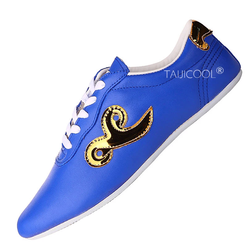 Taiji shoe top layer cow leather indoor professional martial arts competition performance shoes support customization