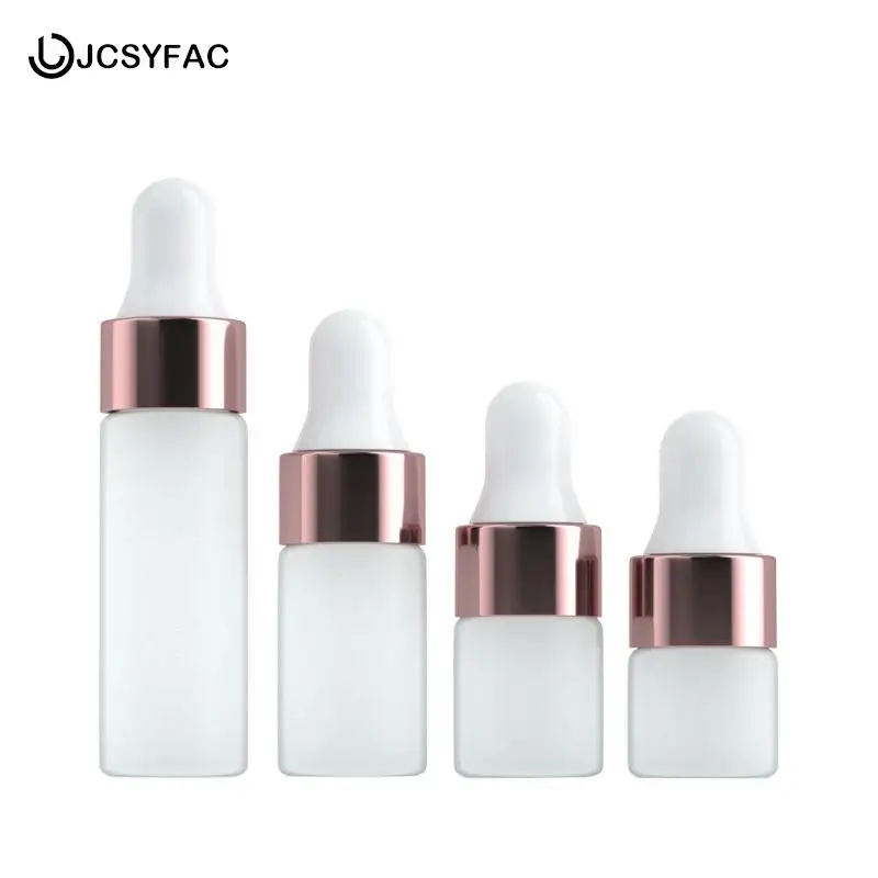 반투명 유리 드롭퍼 병, 빈 에센셜 오일 병, 병 병 병, 피펫 향수 병, 5 개, 1ml, 2ml, 3ml, 5ml