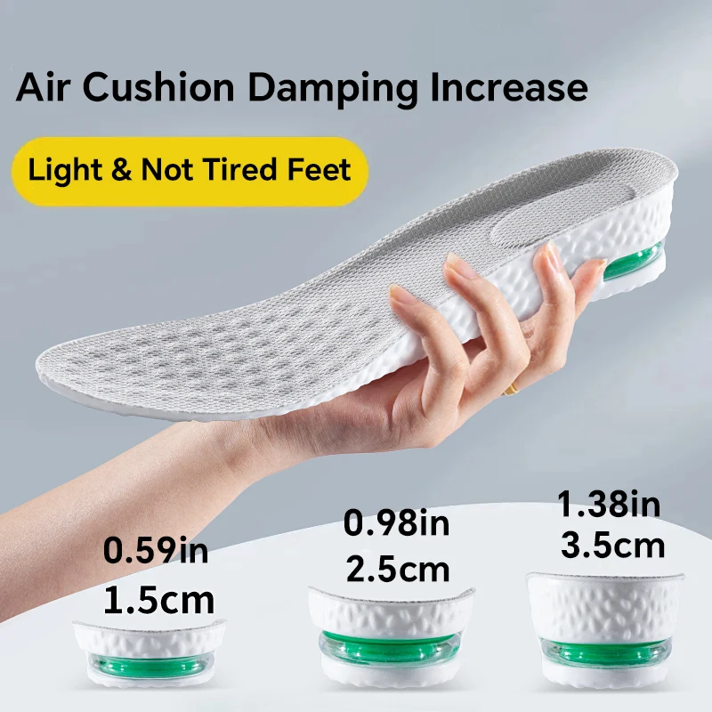 1 زوج الارتفاع زيادة نعل للأقدام الرياضة الهواء ال...