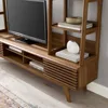 Render Mid-Century Modern TV Stand Entertainment Center, 70", Walnut 2