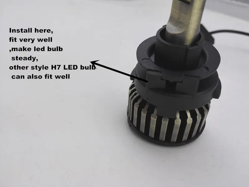 2pcs H7 LED Headlight Adapter Holder Socket LED Bulb Base For Kia New Tucson New Carens Pioneer Azera Hyundai Mistra Elantra