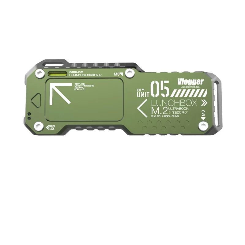 Vlogger Unit 05 M.2 SATA SSD Card Reader Hard Disk Box Dual Protocol USB3.1 Gen2 External Nvme Reader