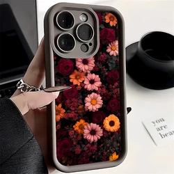 Elegant Raindrop Rose Pattern Soft Phone Case - Galaxy S20 FE (Coffee - YYDSF1559)