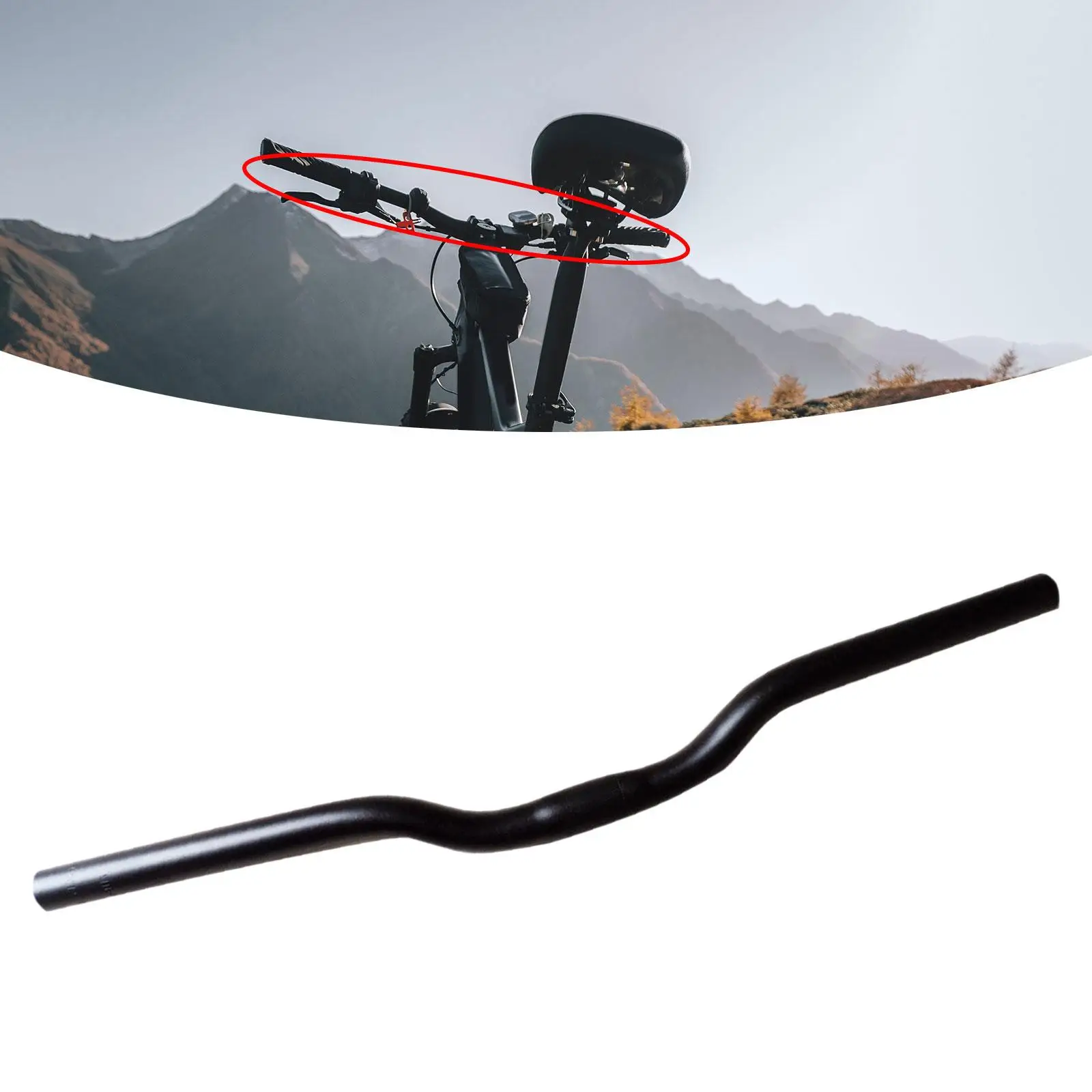 Accesorios para manillar de bicicleta, aleación de aluminio, ciclismo, longitud de conducción fuerte, 560mm