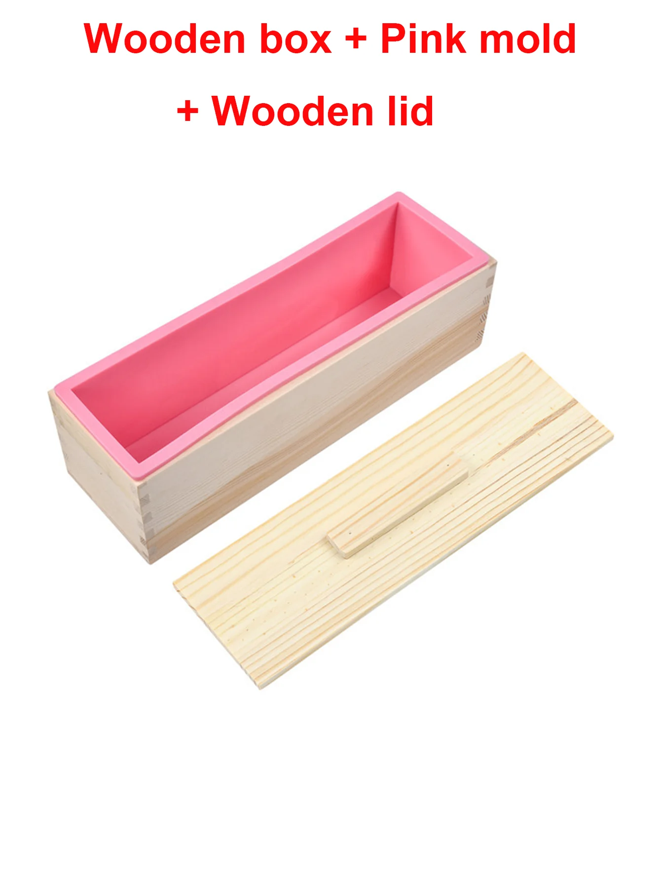 Silicone Mold 1.2L Flexible Rectangular Loaf Wood Box Soaps Making DIY Tool for Soap Cake Making 42oz soap molds