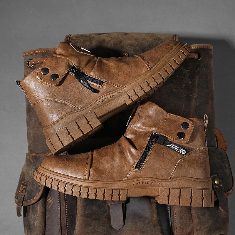 

Winter Men's Shoes Men's Boots Workwear Casual Men's Boots Outdoor Big Head Shoes Men's Sneakers Rhubarb Boots