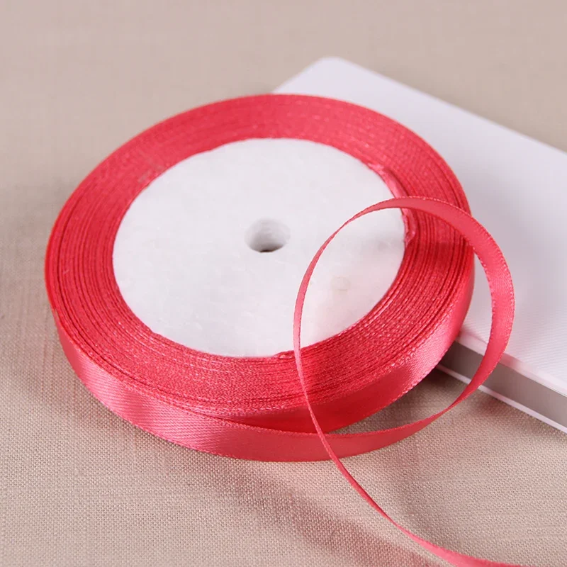 Satin Ribbon Roll - 10mm x 22m, DIY Craft & Gift Wrapping - White