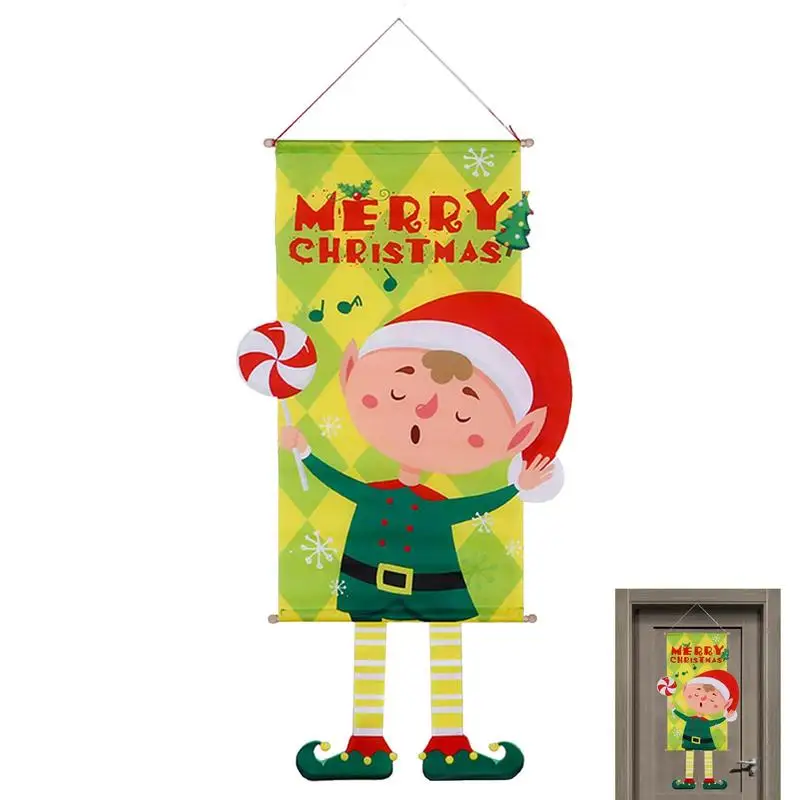 Merry Christmas Hanging Flag Hanging Merry Christmas Yard Flags