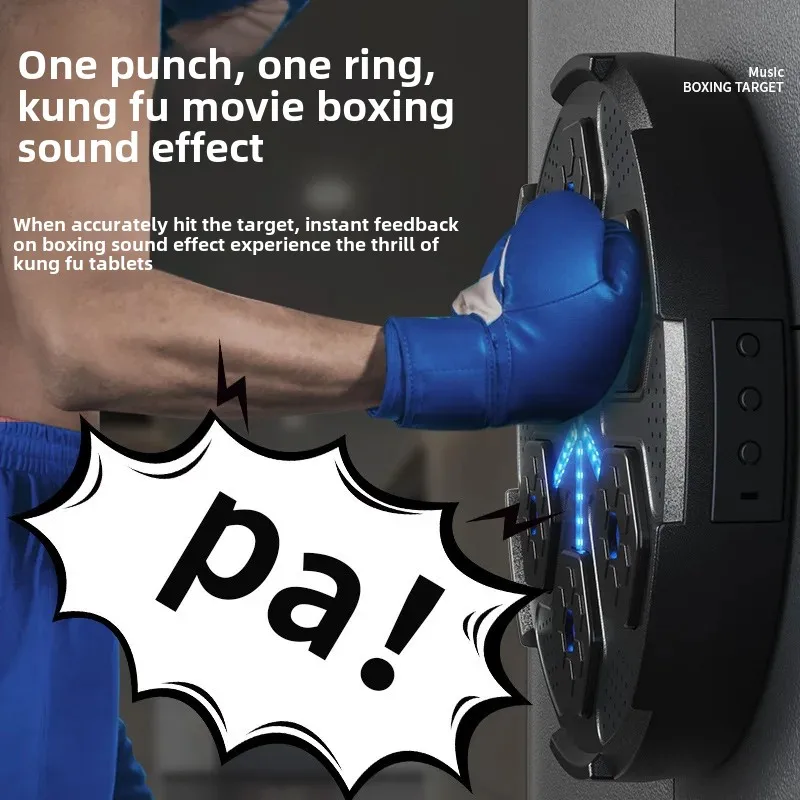 Upgraded Home Use Smart Boxing Machine Music Boxing Shield Sports Fitness Trainer Wall Gloves For Training