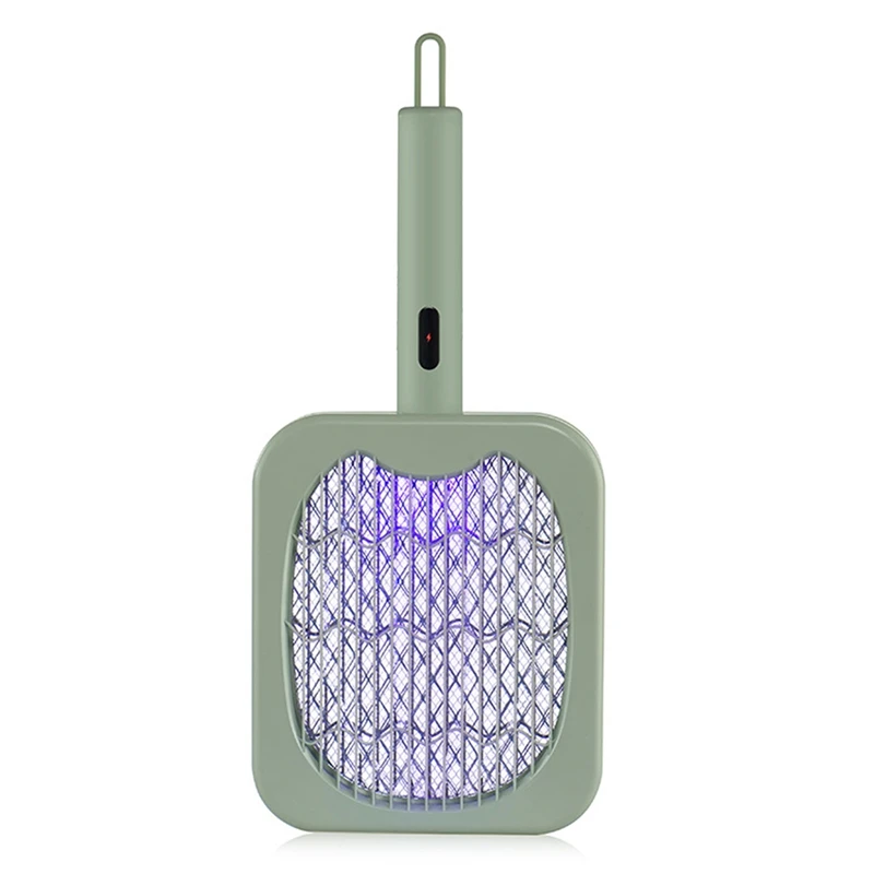 

Plastic Mosquito Swatter 2-In-1 Electric Bug Zapper Racket High Voltage Handheld Mosquito Swatter Portable Green