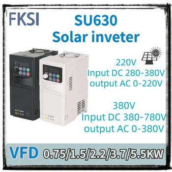 อินเวอร์เตอร์พลังงานแสงอาทิตย์ VFD 0.75/1.5/2.2/3.7/5.5KW 220V และ 380V ความถี่ตัวแปร Converter อินเวอร์เตอร์สําหรับมอเตอร์ควบคุมความเร็ว 1