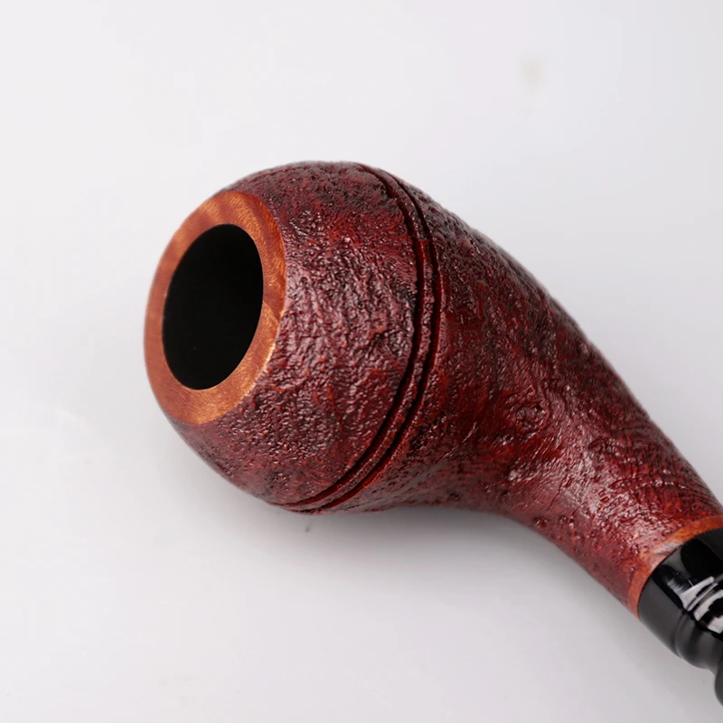 Handmade Straight Stem Deep Sandblasted Pipe - MUXIANG Pipe Shop