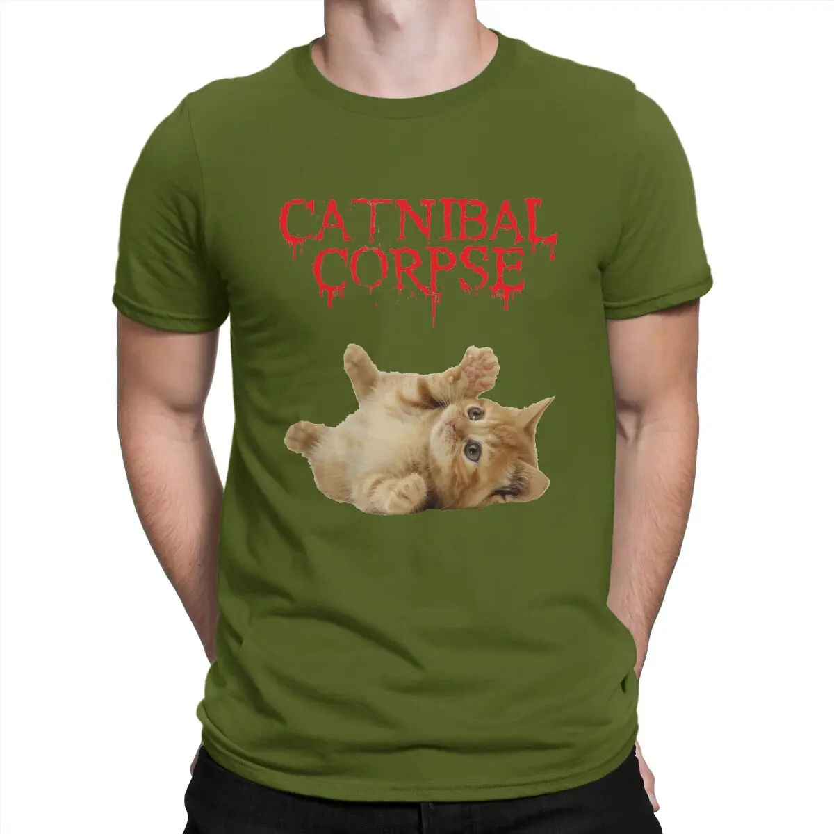 thumbnail image 1 of Camiseta esencial de hip hop Catnibal Corpse, camiseta informal de gato mental pesado, camiseta de verano para adultos, 1 of 7