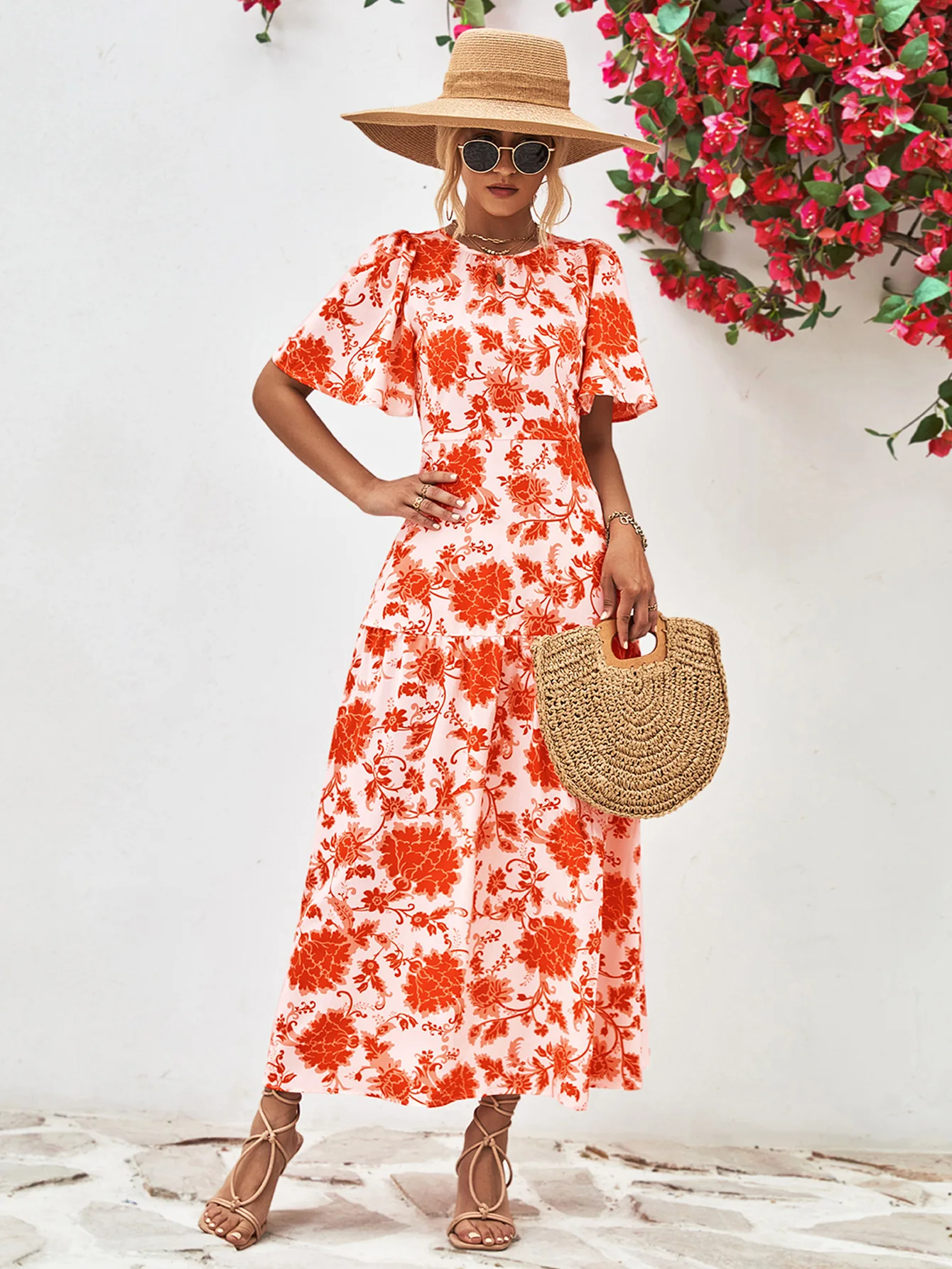 

Women's Sundress Dress Vintage Saida De Praia Feminino 2024 Long Dresses For Korean Cape Fairy Maxi Outlet Pareo Leakage Copper