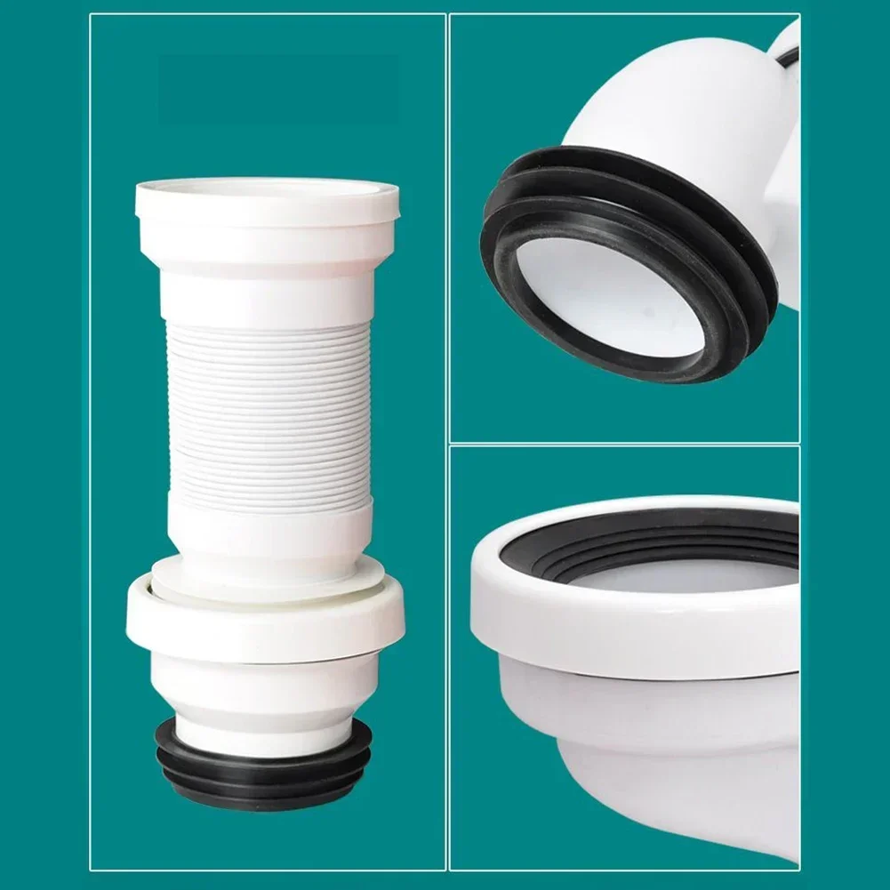 WC Connection Nozzle Toilet Pipe Nozzle Drain Straight Eccentric PVC Drain Pipe Adapter