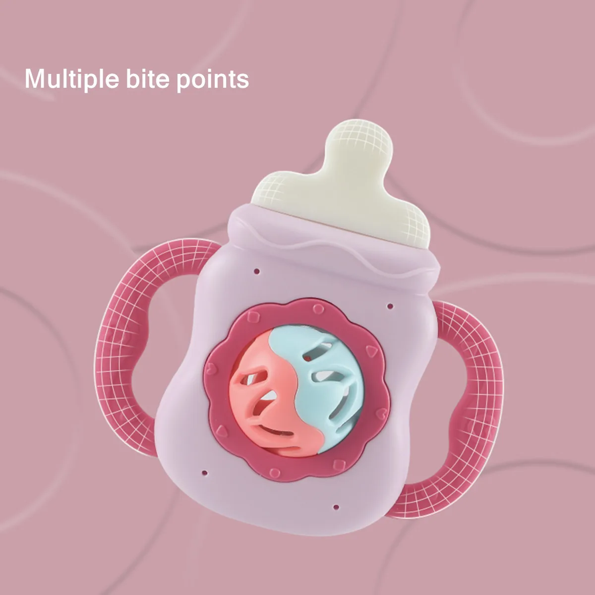 Baby Rattle Toy Milk Nursing Bottle Shaped Hand Bell Can Be Grabbed And Bitten Teether Newborn Can Bite Teether Newborn Gift 4