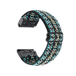 Elastic Nylon Watch Band Bracelet, 22 - 26mm, QuickFit - 22MM Width (H)