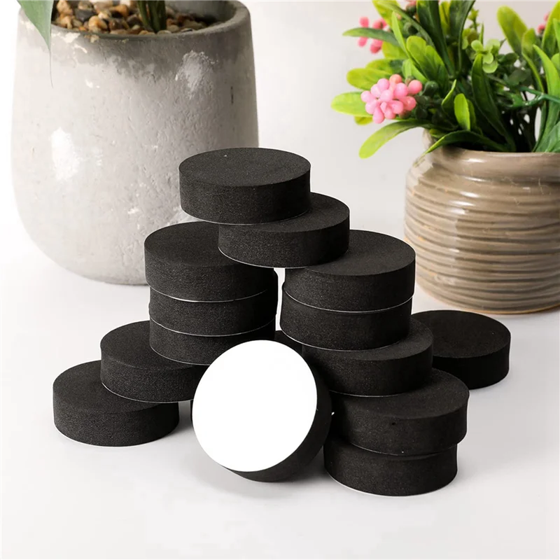 PATIKIL Topffüße – 4 Stück, Schwarze Gummifüße 5x5x2,5 Cm, Um Blumentöpfe Anzuheben