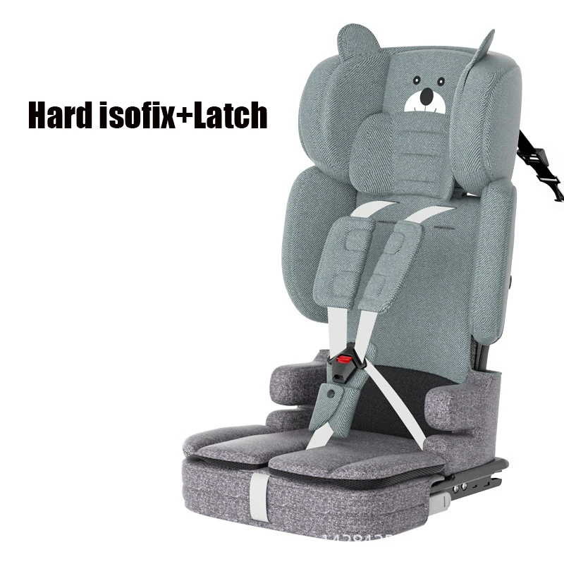 Portable Children Car Seat Folding Baby Safety Seat with Isofix Latch Baby Kids Travel Car for 1~6 Y for All Models