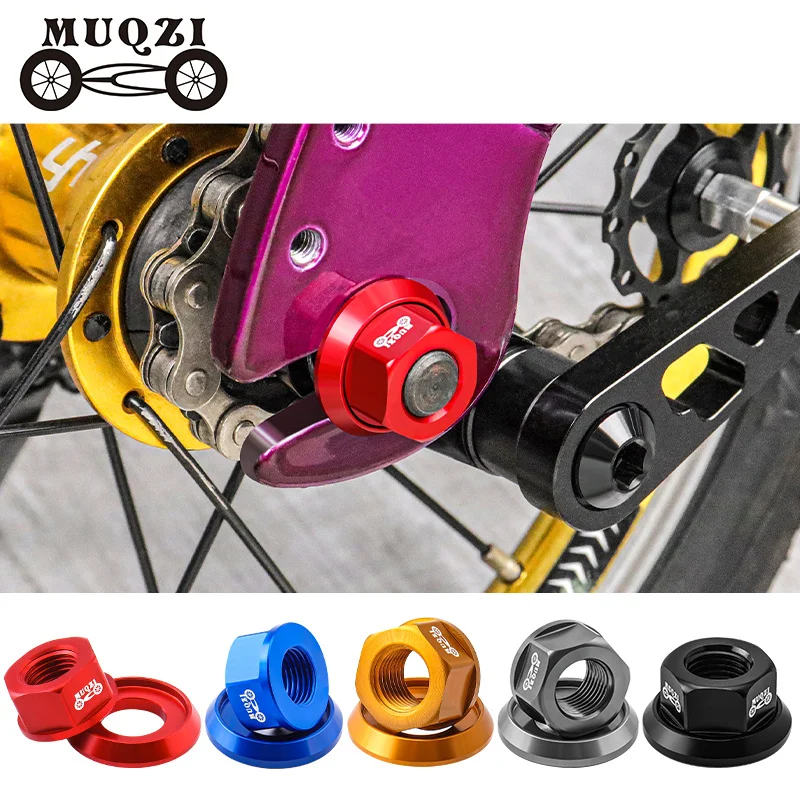 Bicycle Screw Nut 2pcs Bike 3/8 Hub Nut Flange Before Rear Wheel Lock Aluminum Alloy Bolt MTB Road Bicycle
