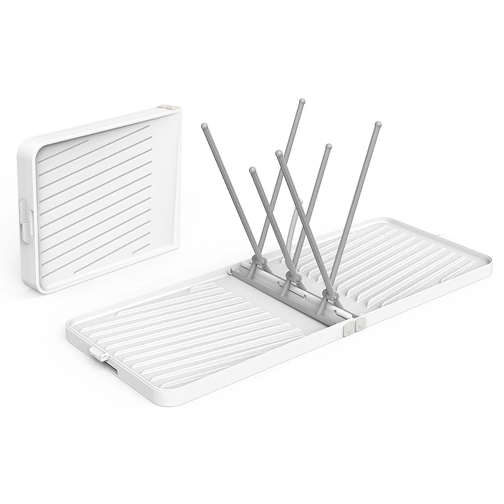 Foldable Baby Bottle Drying Rack with Tray Travel Baby Bottle Dryer Holder Space Saving Drying Rack for Bottles Accessories